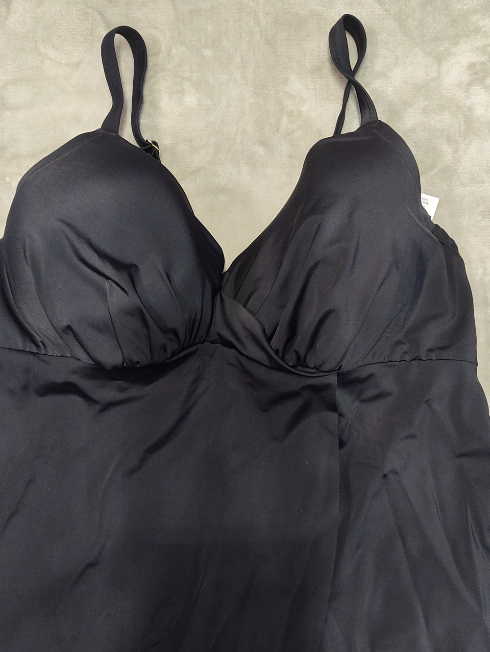 Swimsuits For All Black Tankini Size 36F